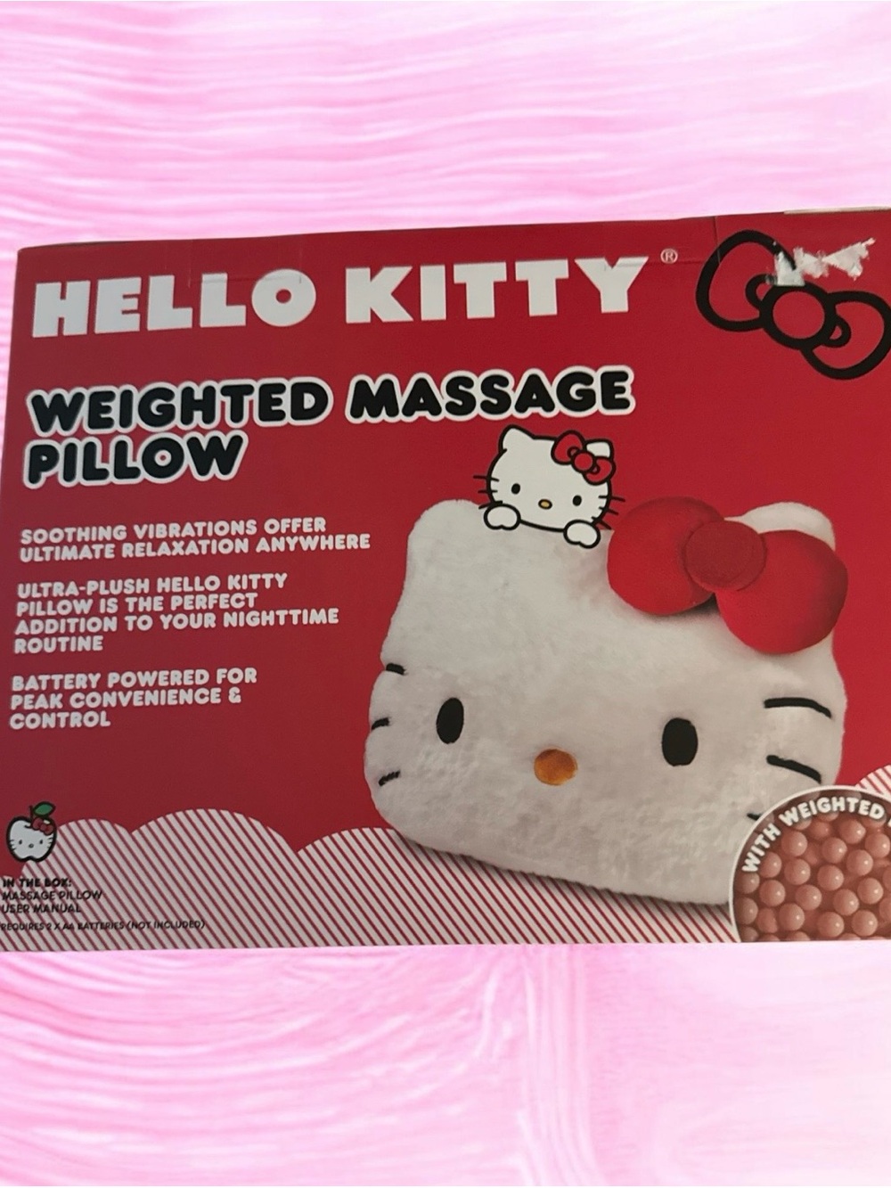 Hello Kitty Red and White Weighted Massage Pillow